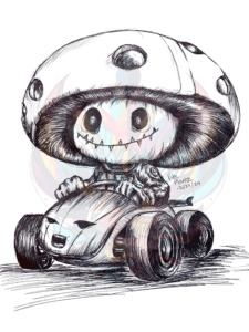Shroom Racer: The Mushroom in Motion Art Print Shroom Racer: The Mushroom in Motion Art Print