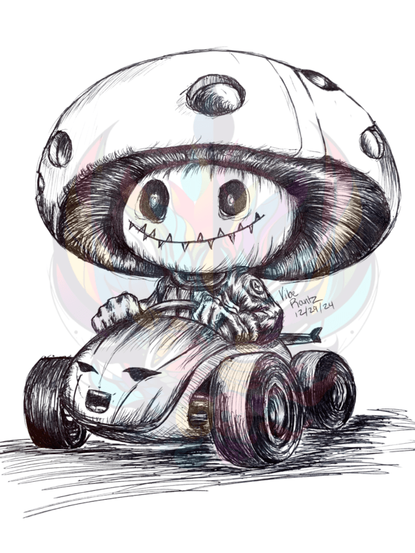 Shroom Racer: The Mushroom in Motion Art Print