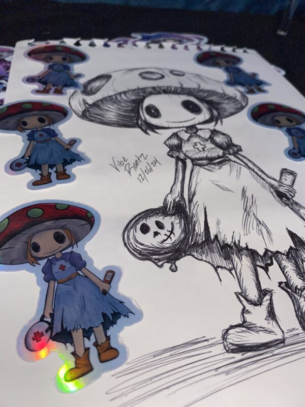 Nurse Mushroom Sticker